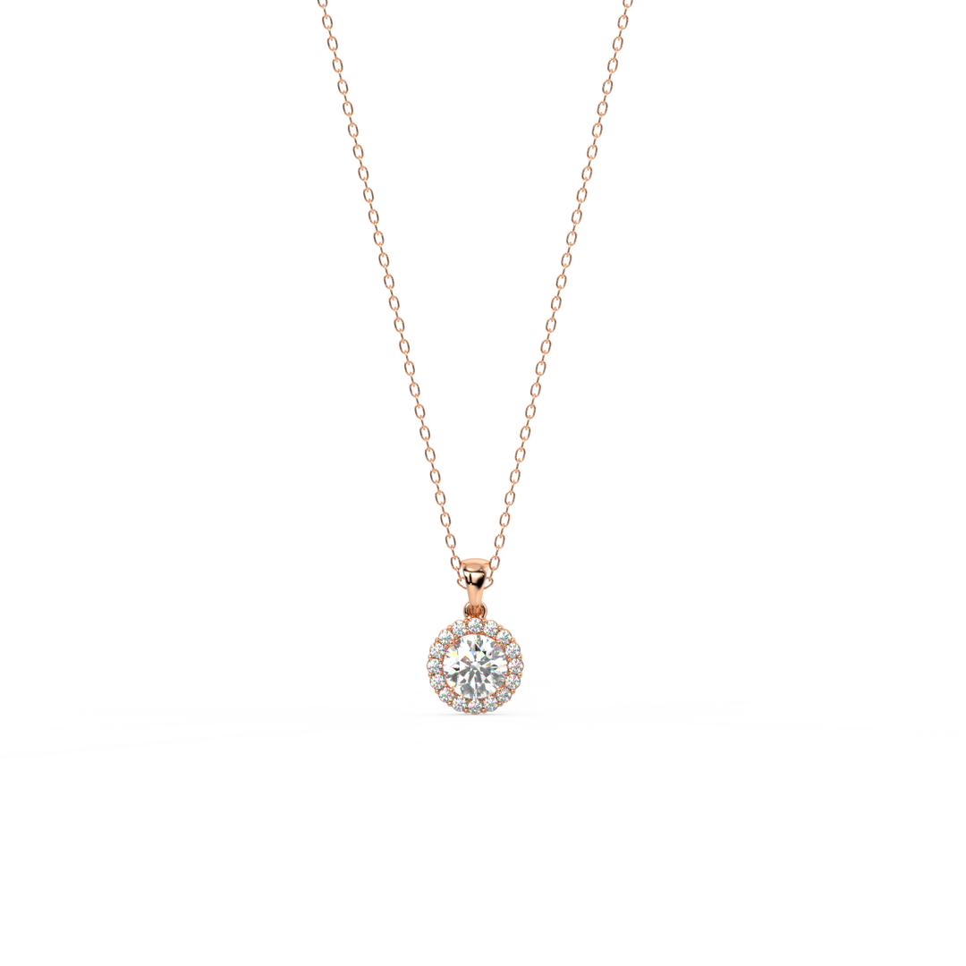 Gleaming Stone Lab Grown Diamond  Pendant Set by Stefee Jewels