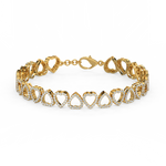 Load image into Gallery viewer, Locked Hearts Lab Grown Diamond Bracelet by Stefee Jewels