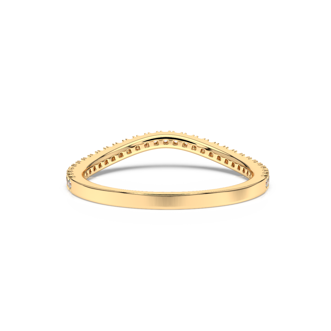 Slight Rippling Round Lab Grown Diamond Ring by Stefee Jewels