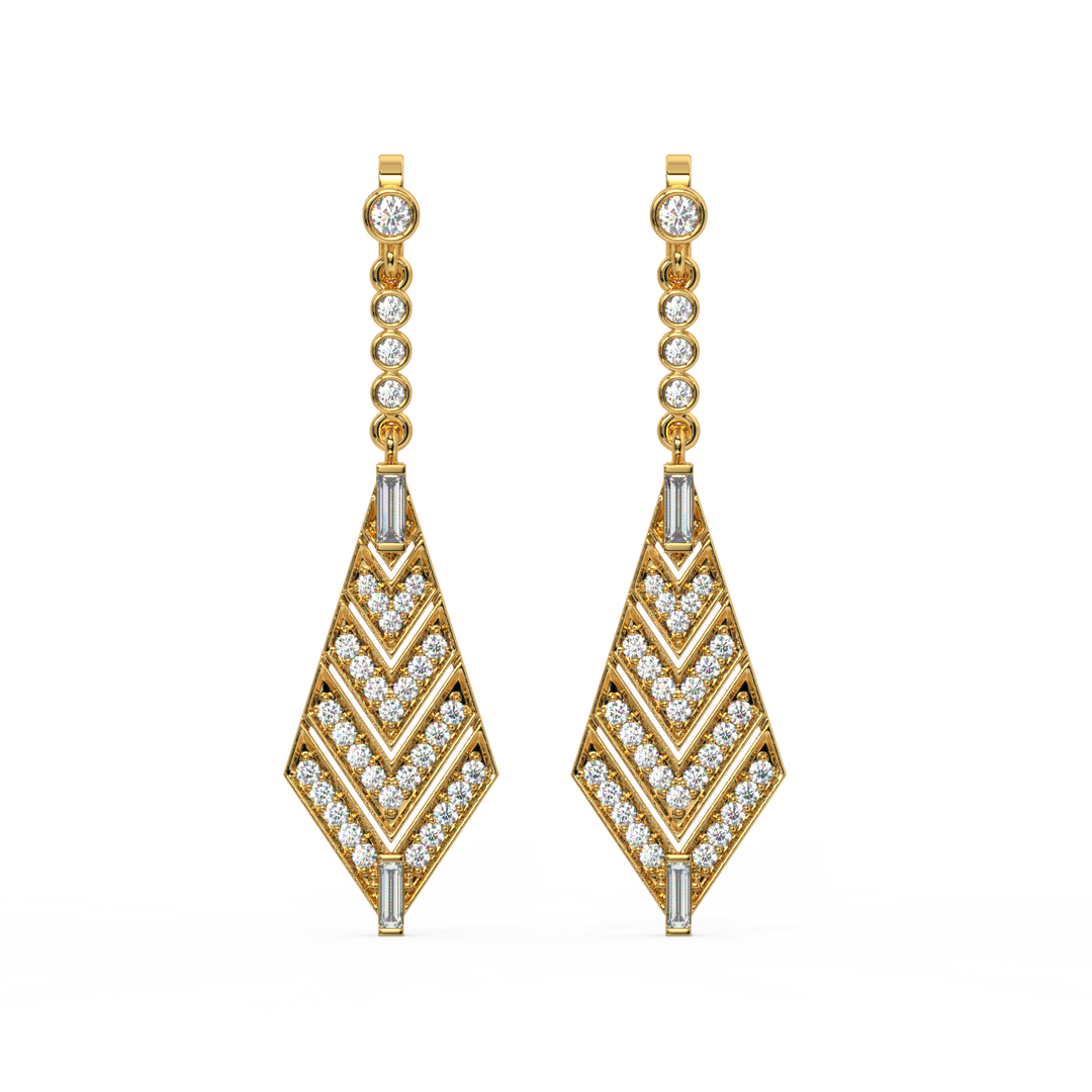 Dazzling Delight Lab Grown Diamond Drop Earrings by Stefee Jewels