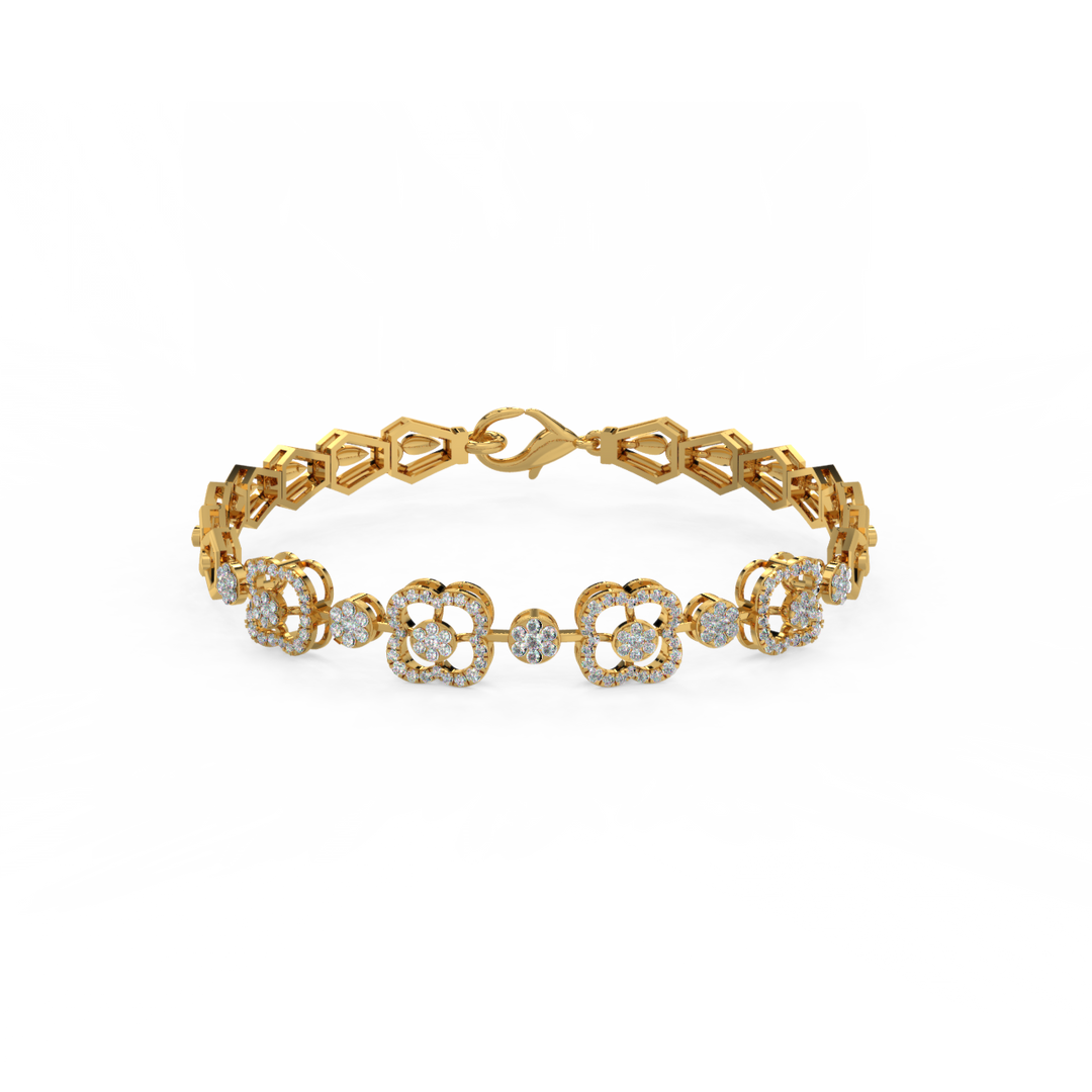 Twinkling Hearts Lab Grown Diamond Bracelet by Stefee jewels