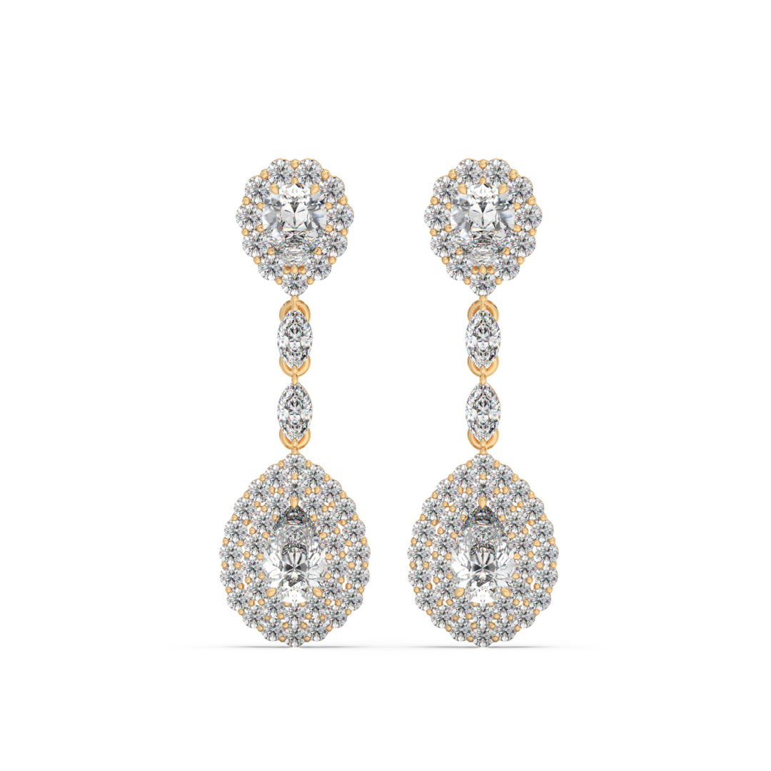 Classic Round  Lab Grown Diamond Ear Studs By Stefee Jewels