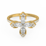 Load image into Gallery viewer, The 4- Lab Grown Diamond Petal  Ring by Stefee Jewels
