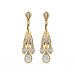 Load image into Gallery viewer, Ambrosia Star Lab Grown Diamond Drop Earrings by Stefee Jewels
