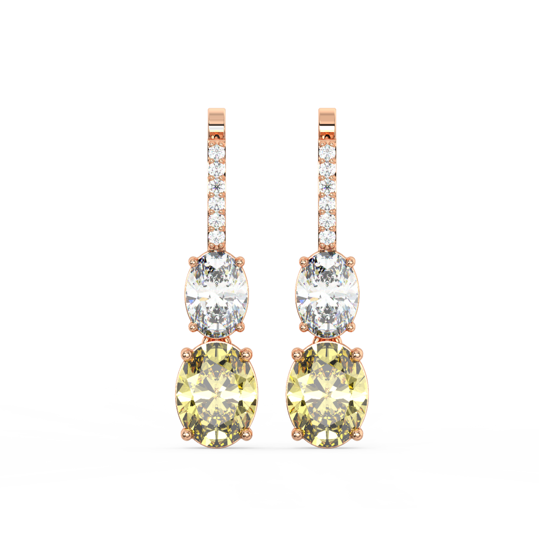 Sparkle and Shine Lab Grown Diamond Drop Earrings by Stefee Jewels