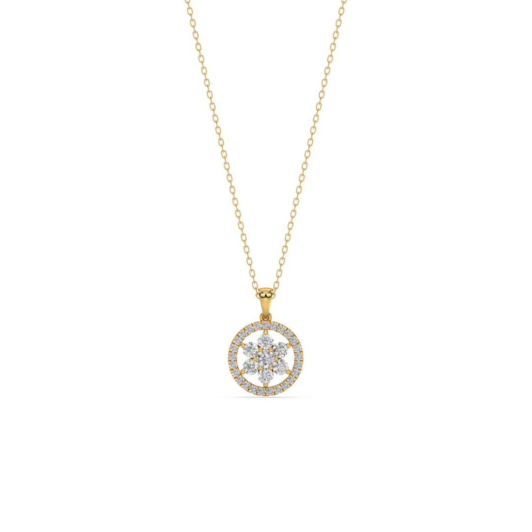 Blooming Radiance Lab Grown Diamond  Pendant Set by Stefee Jewels