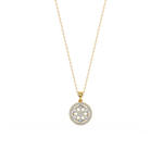 Load image into Gallery viewer, Glitzy Floral Lab Grown Diamond  Pendant Set by Stefee Jewels
