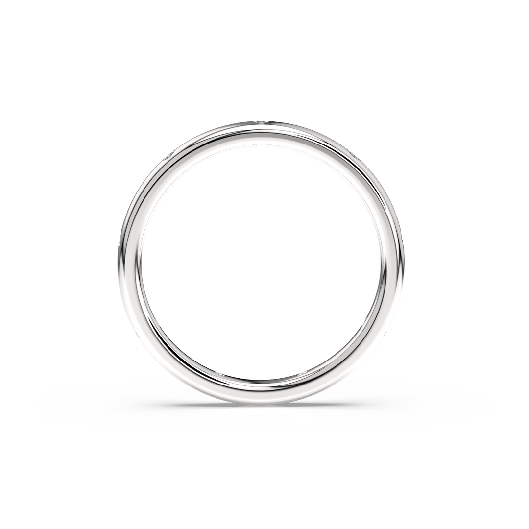 Stacking Band Ring with 9 Lab Grown Diamond Ring by Stefee Jewels