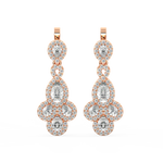 Load image into Gallery viewer, Sparkling Clustered Lab Grown Diamond  Danglers By Stefee Jewels
