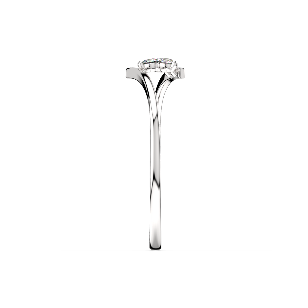 Tiny Trio Lab Grown Diamond Ring by Stefee Jewels