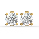 Load image into Gallery viewer, Solitaire Round Lab Grown Diamond Studs Earrings by Stefee
