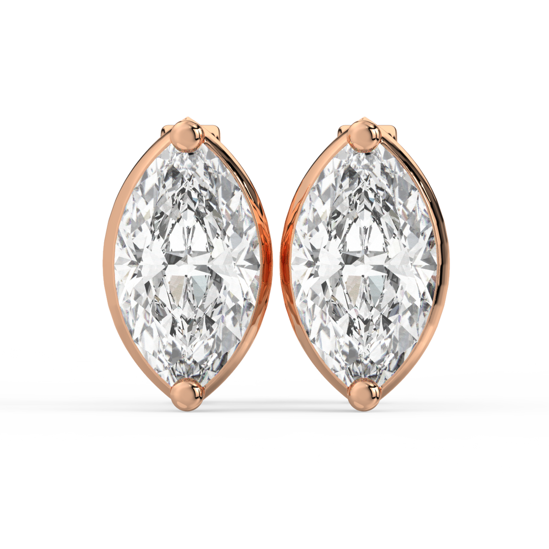 Luminous Love Lab Grown Diamond Stud Earrings by Stefee Jewels