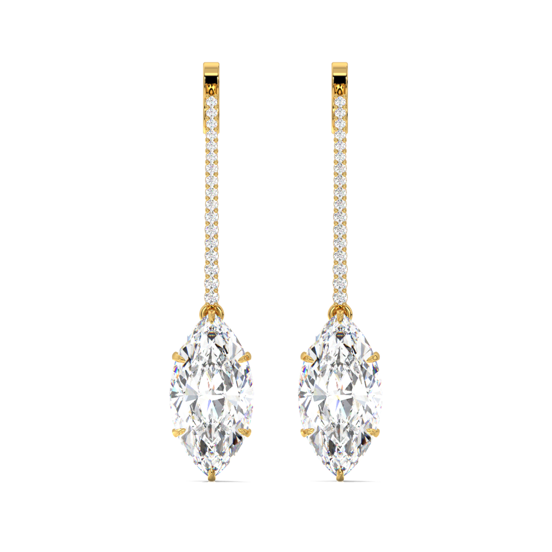 Exqusite Lab Grown Diamond Drop  Earrings By Stefee Jewels