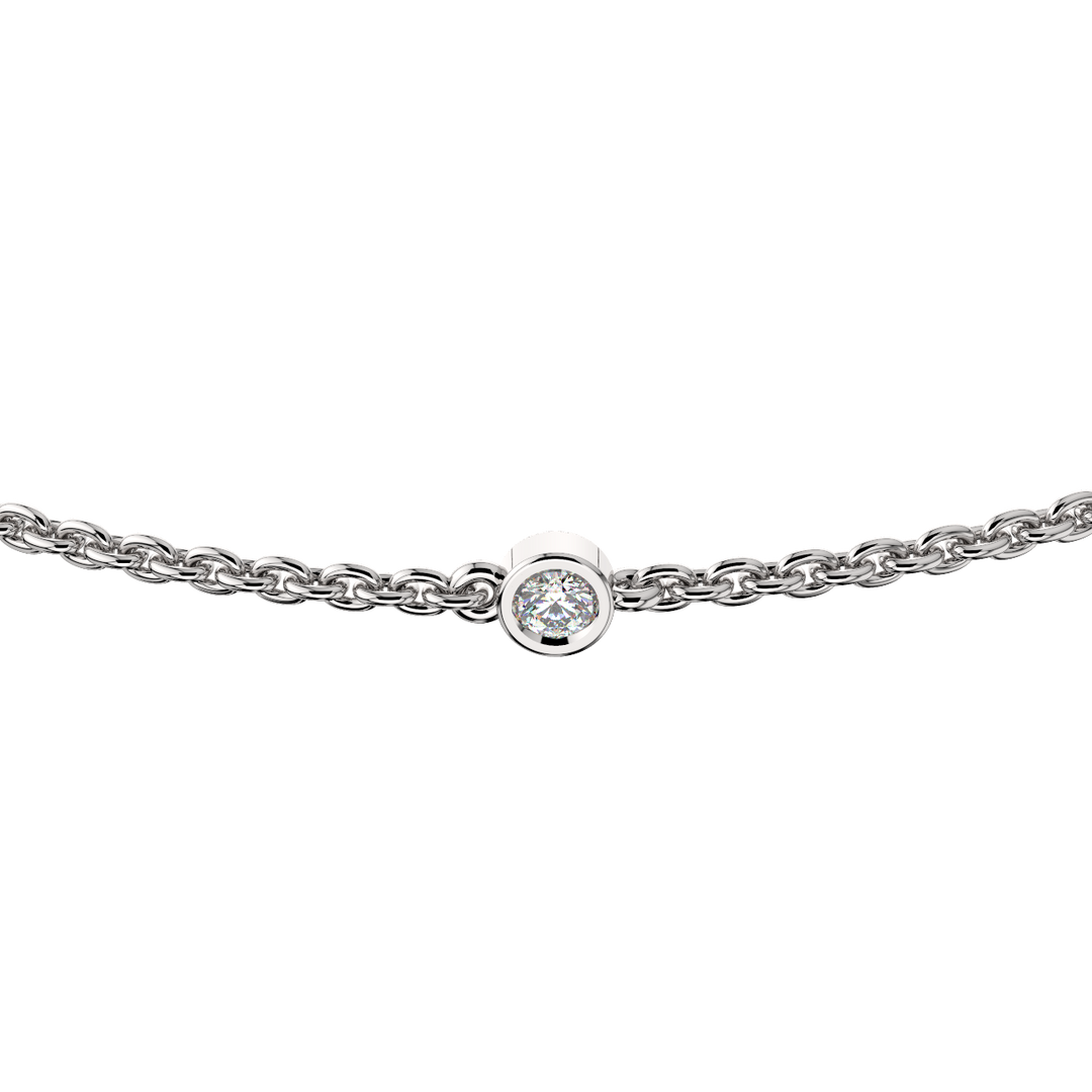 Bazel Set 5 Lab Grown Diamond Bracelet by Stefee
