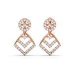 Load image into Gallery viewer, Glitter Swirls Lab Grown Diamond Drop Earrings by Stefee Jewels
