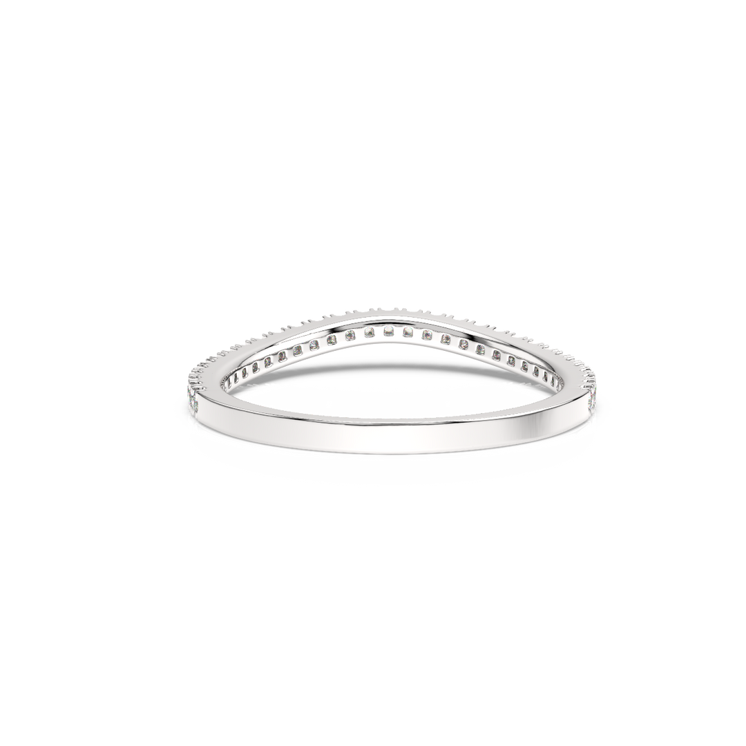 Very Slight Rippling Round Lab Grown Diamond Ring by Stefee Jewels