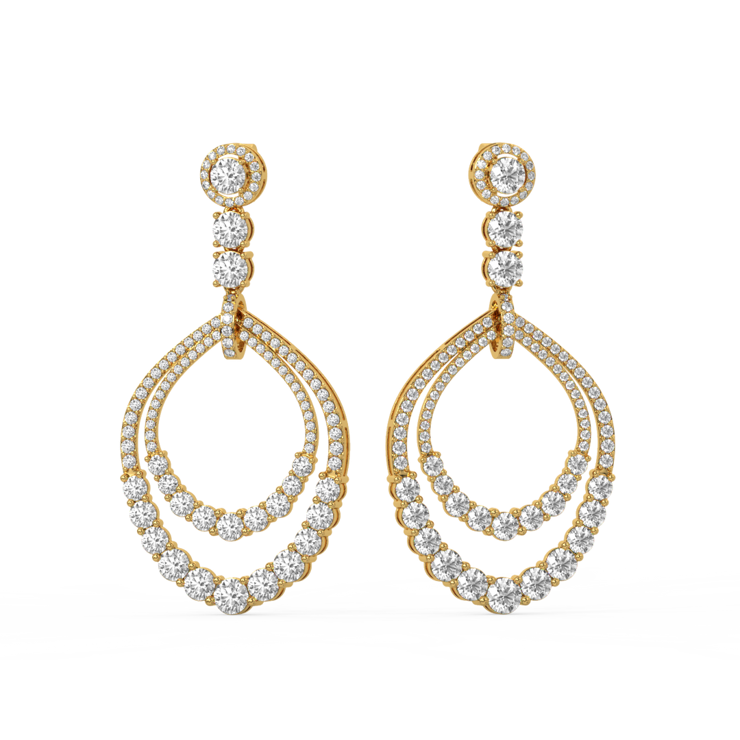 Timeless Round  Lab Grown Diamond Earrings By Stefee Jewels