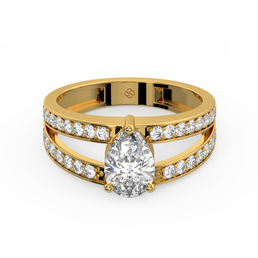 Bold & Double Radiant Lab Grown Diamond Ring by Stefee Jewels