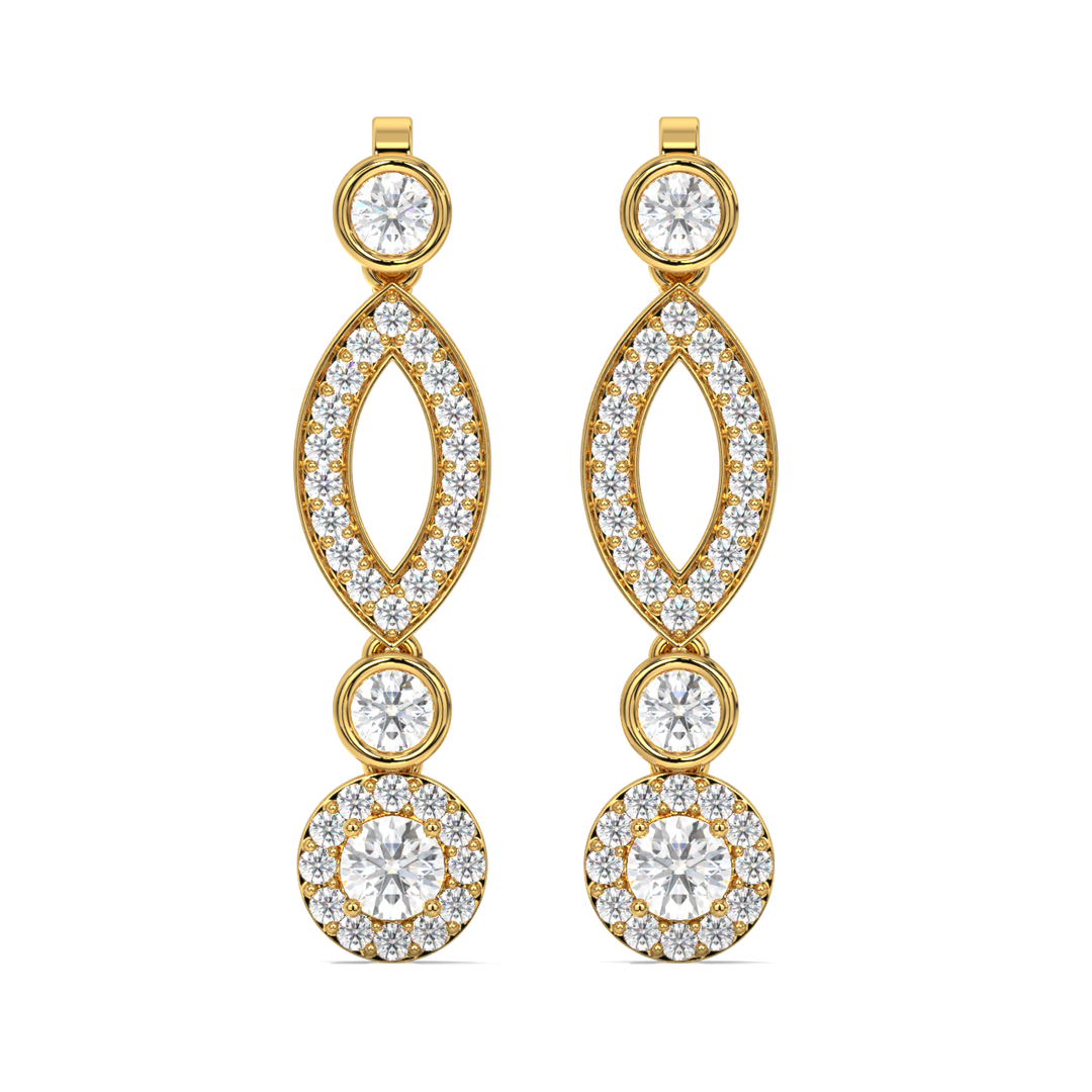 Glamour Droplet Earrings By Stefee Jewels