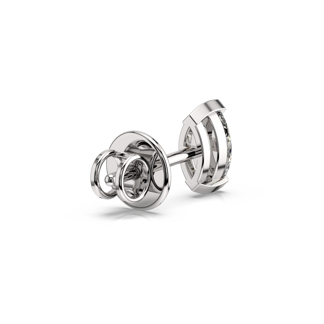 Solitaire Marquise Lab Grown Diamond Studs Earrings by Stefee