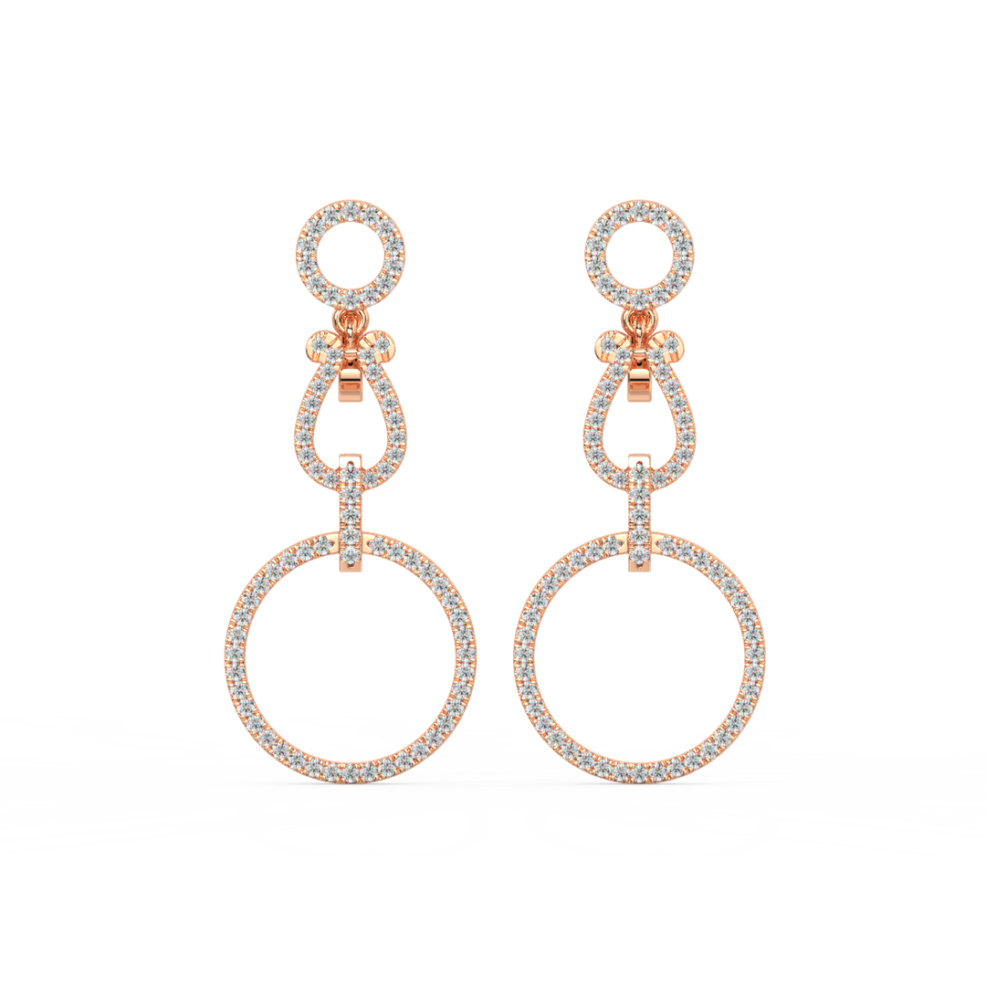 Hoops on Hoops  Lab Grown Diamond Earrings By Stefee Jewels