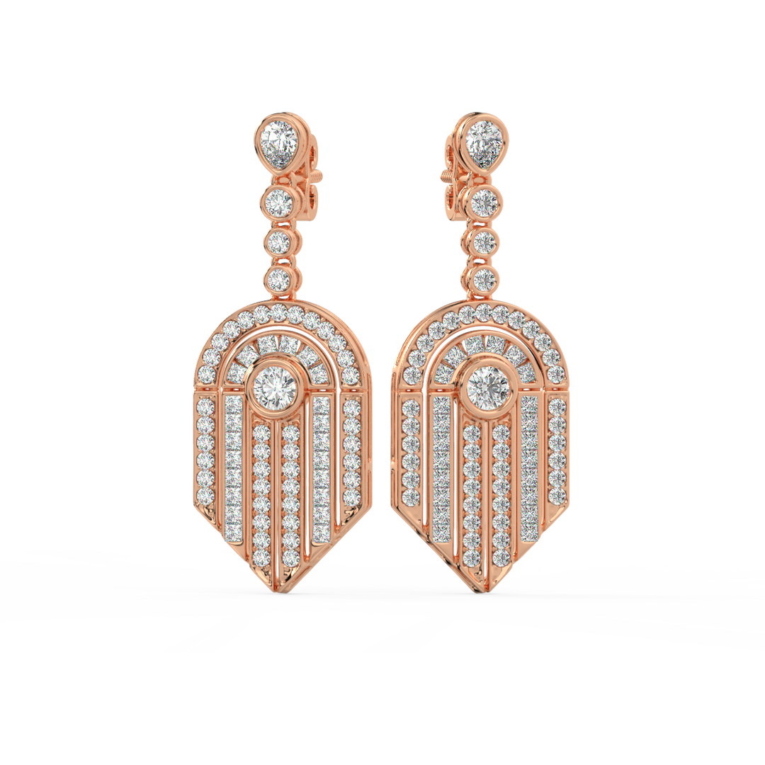 Brilliant Blossoms Lab Grown Diamond Drop Earrings by Stefee Jewels