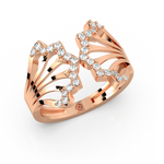 Load image into Gallery viewer, Mermaid Petals Shaped Lab Grown Diamond Ring by Stefee Jewels
