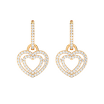 Load image into Gallery viewer, Dual Heart Lab Grown Diamond Drops By Stefee Jewels
