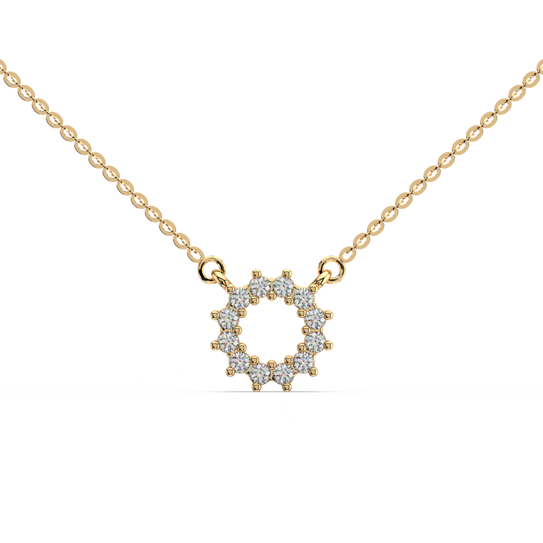 Open Circle Lab Grown Diamond Pendant Small by Stefee