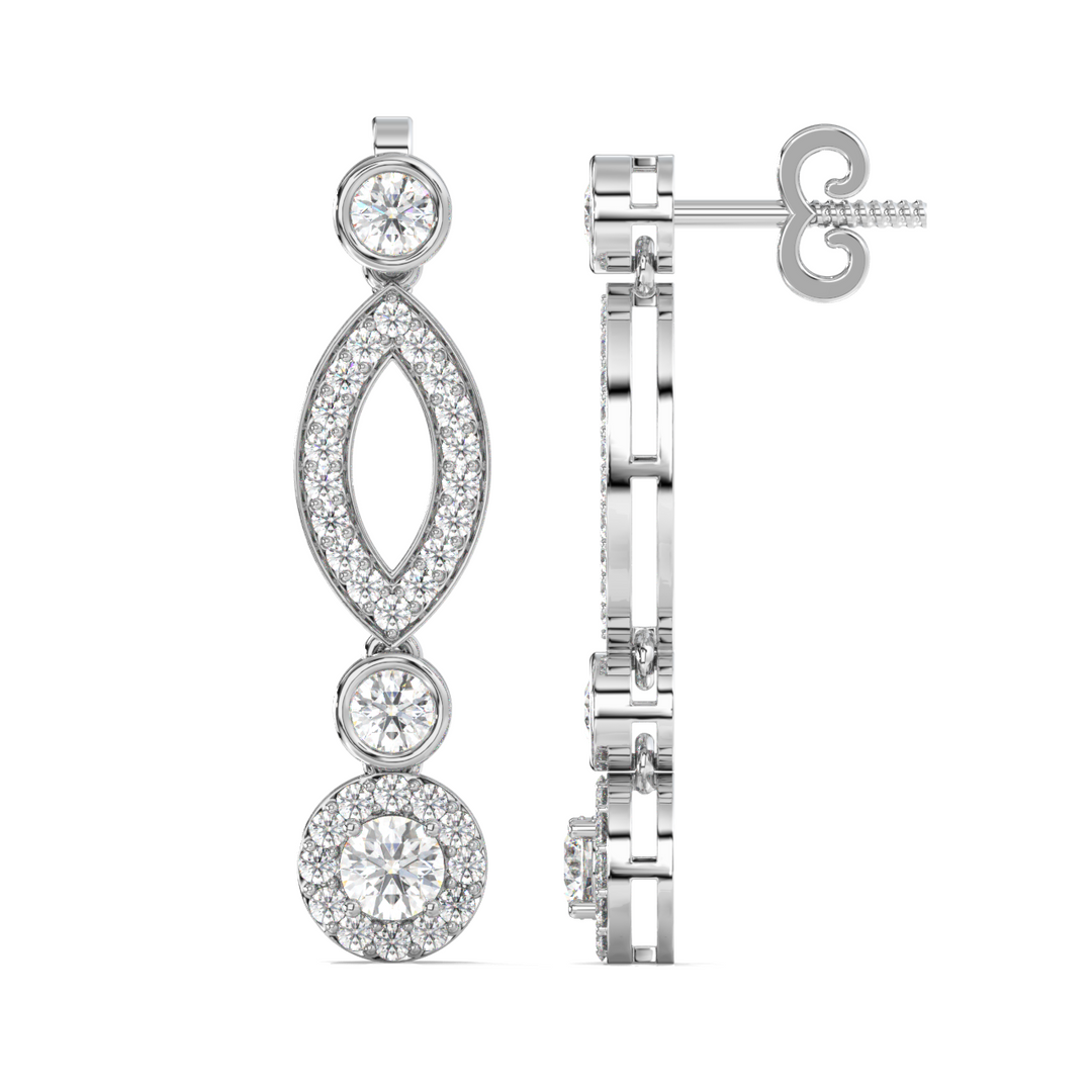 Glamour Droplet Earrings By Stefee Jewels