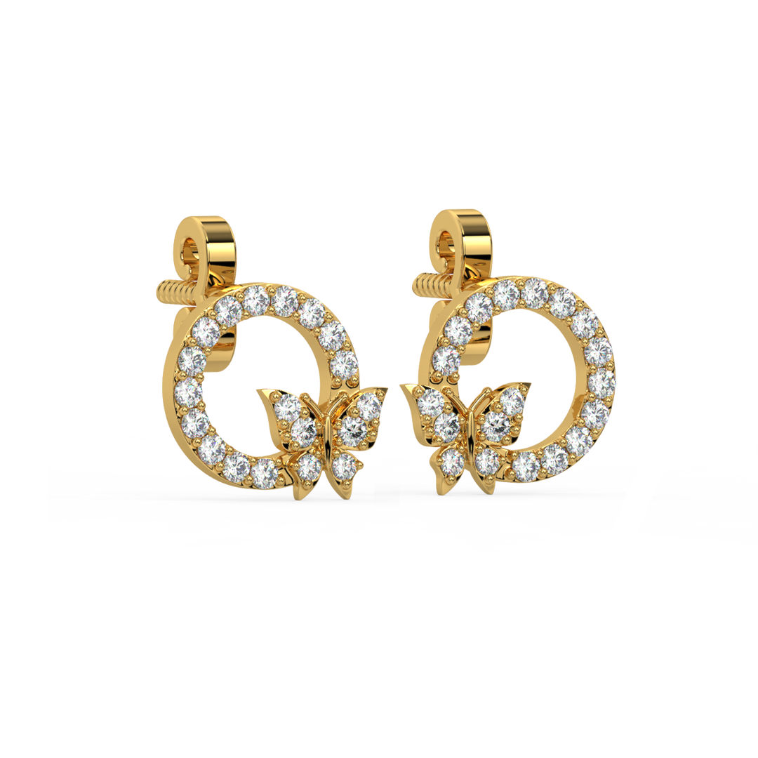 Heartful Flutter lab Grown Diamond  Pendant Set Set by Stefee Jewels