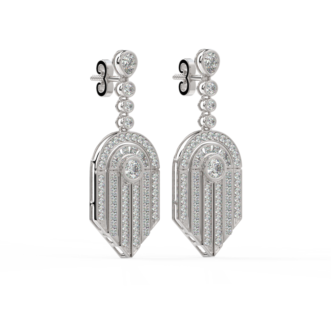 Brilliant Blossoms Lab Grown Diamond Drop Earrings by Stefee Jewels