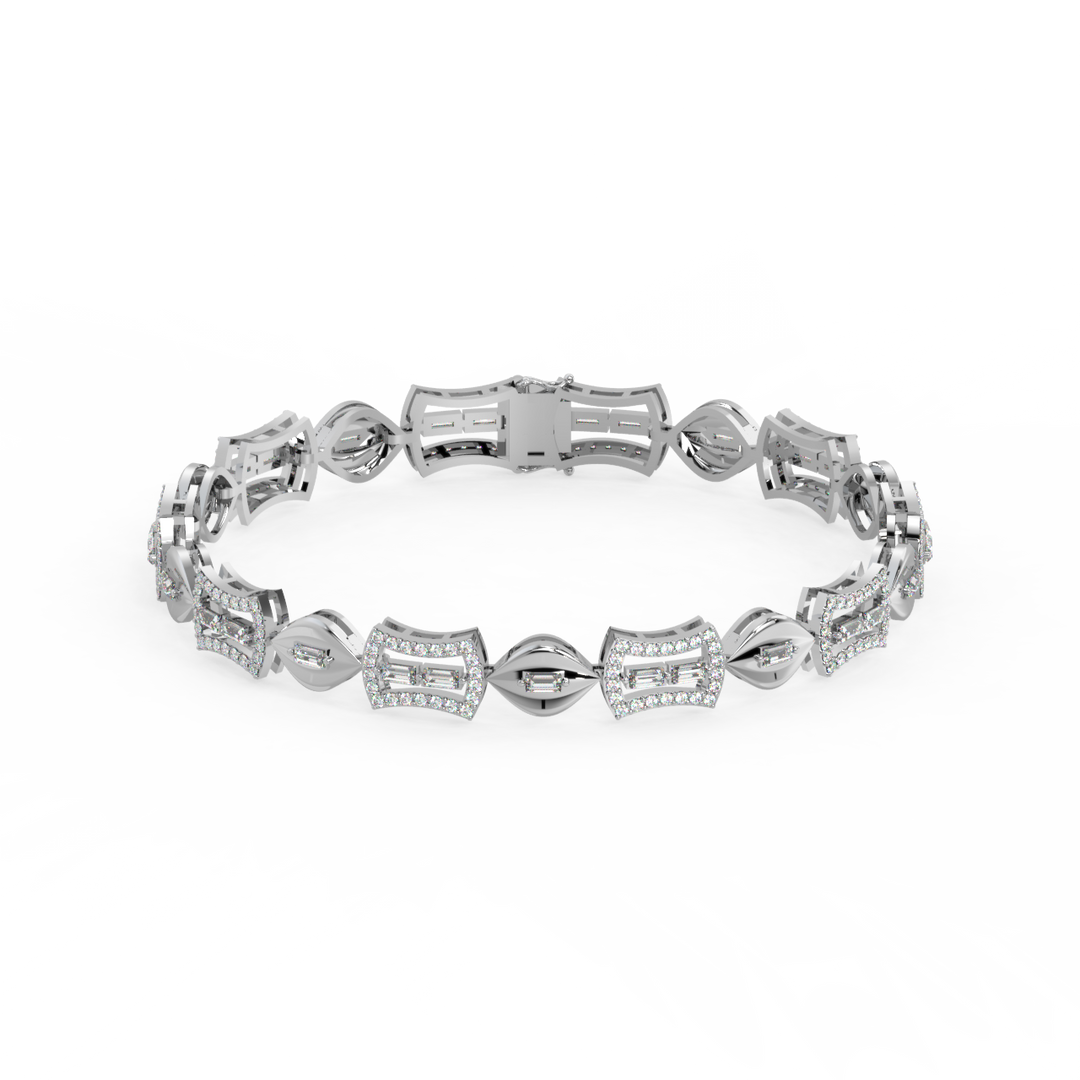 Minimalist Sparkle Lab Grown Diamond Chain Bracelet by Stefee Jewels