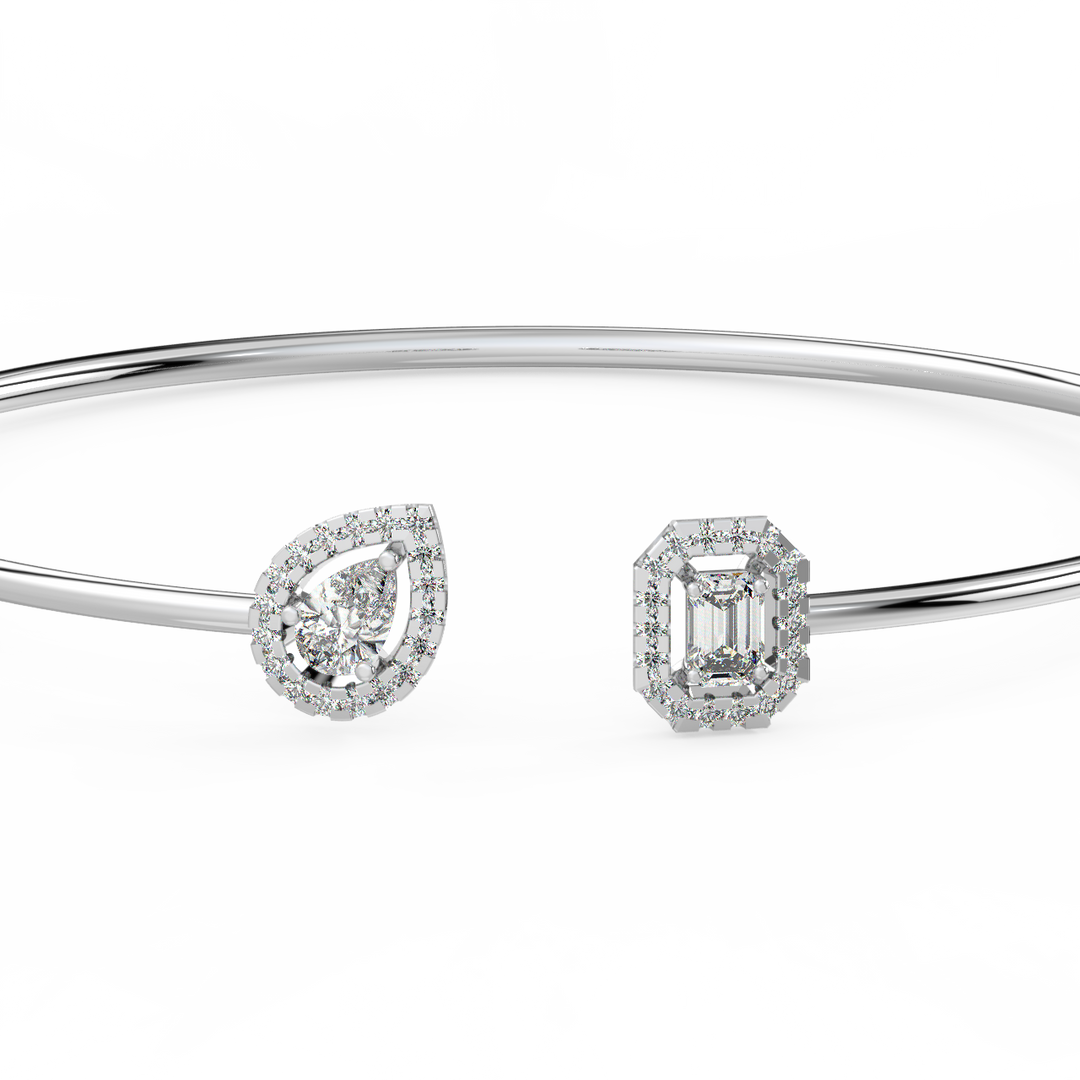 Geometric Lab Grown Diamond Bracelet by Stefee