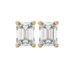 Load image into Gallery viewer, Solitaire Emerald Lab Grown Diamond Studs Earrings by Stefee