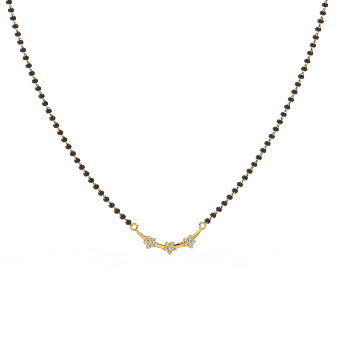 Elegant Blossom Lab Grown Diamond Mangalsutra by Stefee Jewels