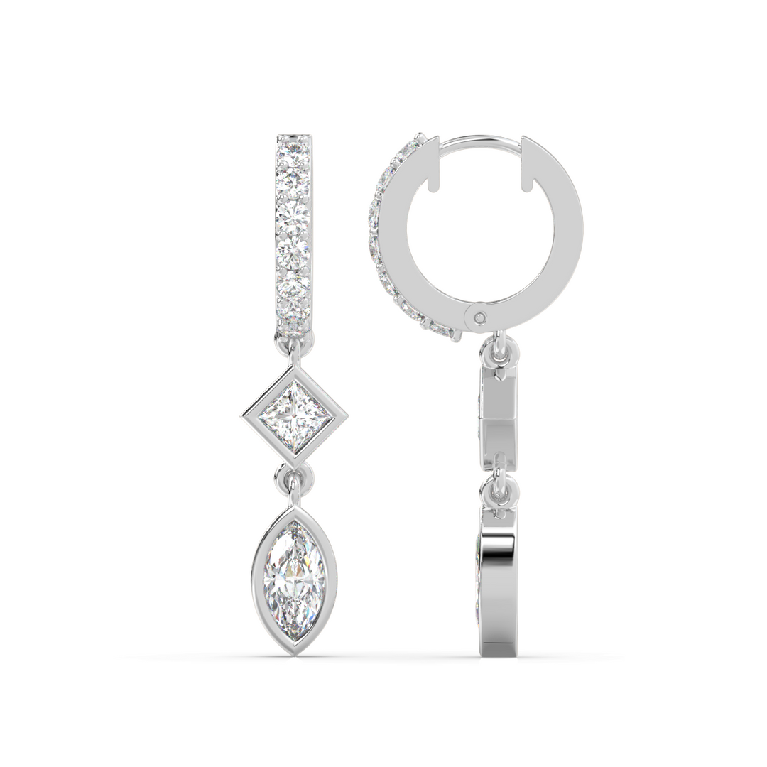 Glittering Grace Lab Grown Diamond Drop Earrings by Stefee Jewels