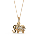 Load image into Gallery viewer, Elephant Lab Grown Diamond Pendant by Stefee
