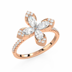 Load image into Gallery viewer, The 4- Lab Grown Diamond Petal  Ring by Stefee Jewels
