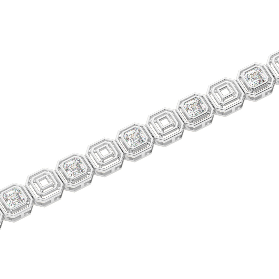 Bridal  Lab Grown Diamond Bracelet with sparkling  by Stefee Jewels