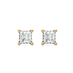 Load image into Gallery viewer, Solitaire Princess Lab Grown Diamond Studs Earrings by Stefee