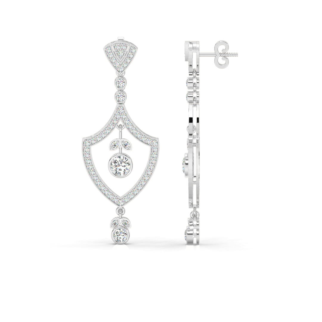 Sparkling Stars Lab Grown Diamond Drop Earrings by Stefee Jewels