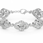 Load image into Gallery viewer, Sparkling Petals Lab Grown Diamond Bracelet by Stefee Jewels