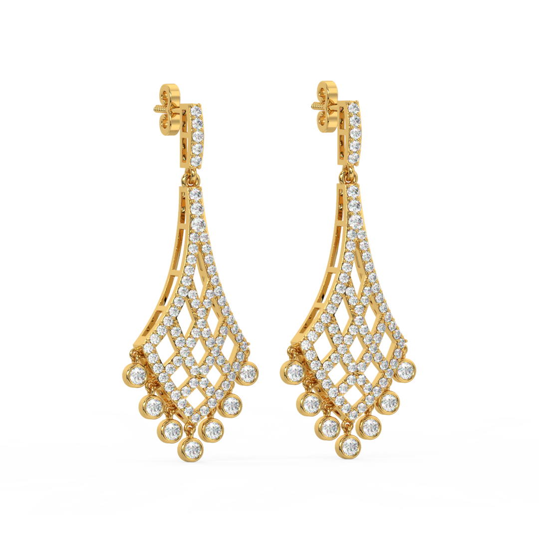 Timeless Sparkle Lab Grown Diamond Drop Earrings by Stefee Jewels