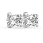 Load image into Gallery viewer, Solitaire Round Lab Grown Diamond Studs Earrings by Stefee
