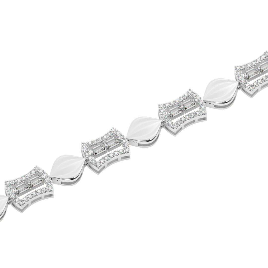 Minimalist Sparkle Lab Grown Diamond Chain Bracelet by Stefee Jewels