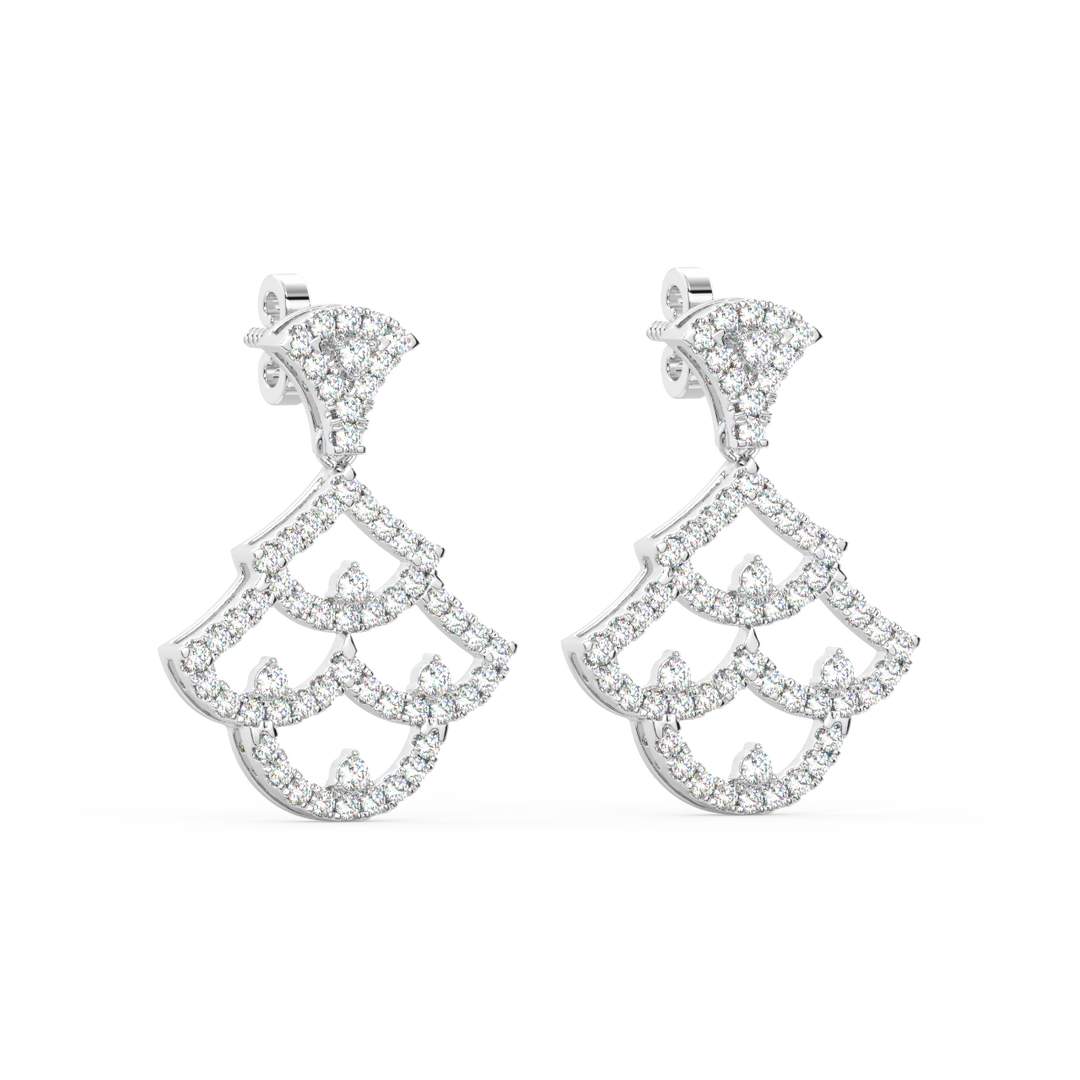 Brilliant Chains Lab Grown Diamond Drop Earrings by Stefee Jewels