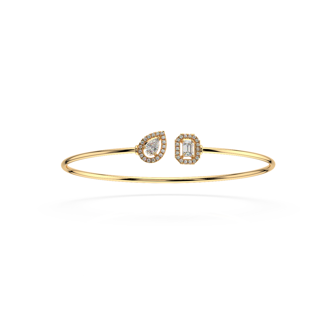 Geometric Lab Grown Diamond Bracelet by Stefee