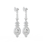 Load image into Gallery viewer, Radiant Twinkle Lab Grown Diamond Drop Earrings by Stefee Jewels
