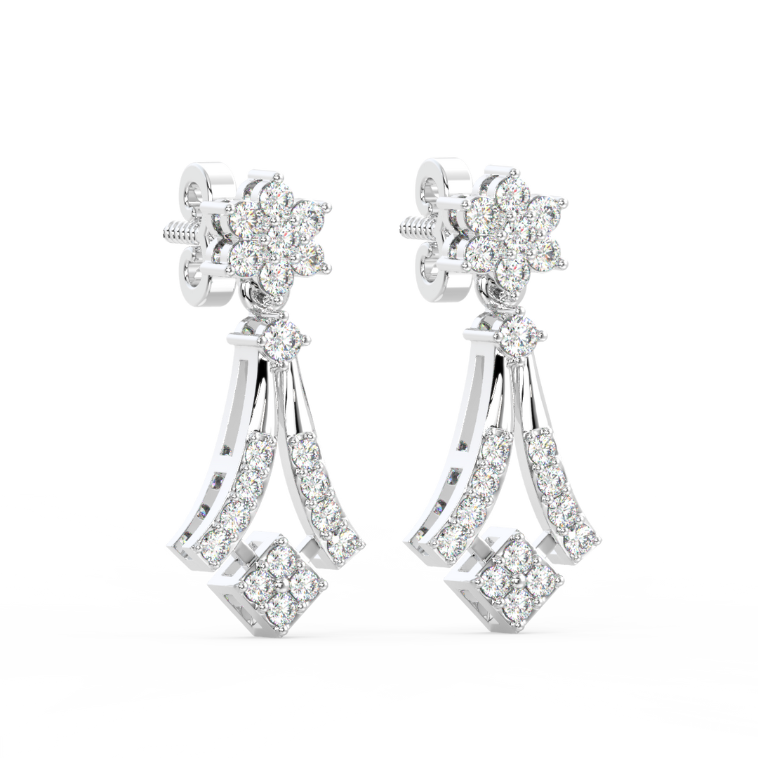 Brilliant Beauty Lab Grown Diamond Drop Earrings by Stefee Jewels